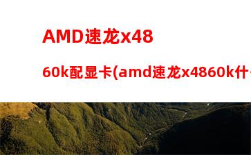 amdx4860k配显卡(amdx4860k配什么显卡)
