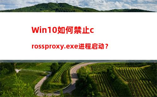 Win10如何禁止crossproxy.exe进程启动？